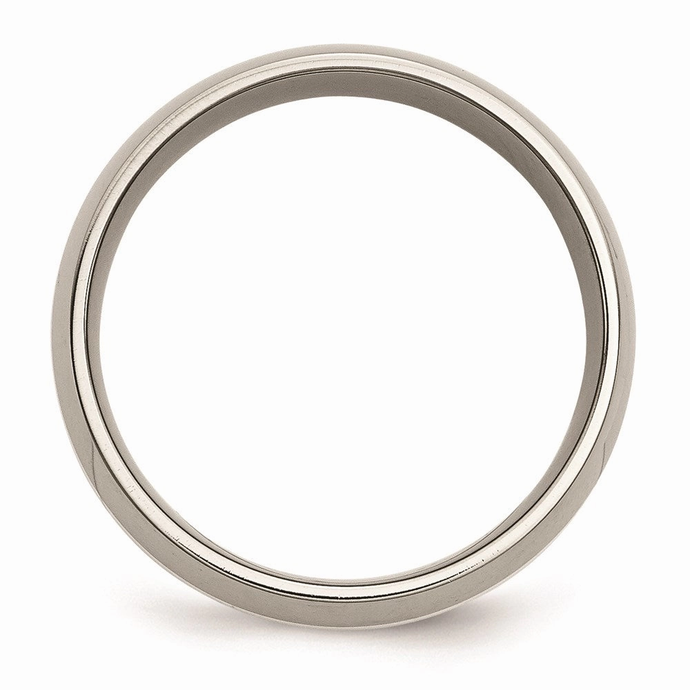 Titanium Sterling Silver Inlay 8mm Polished Band | TB212