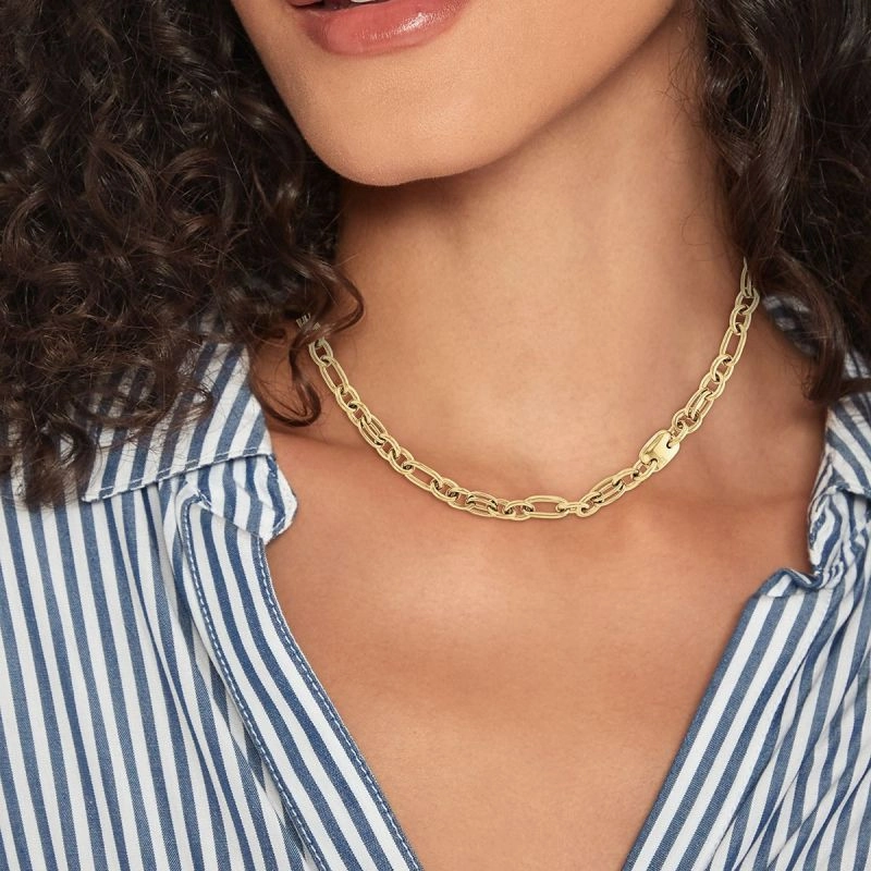 Tommy Hilfiger Ladies Gold Plated Link Chain Necklace 2780784