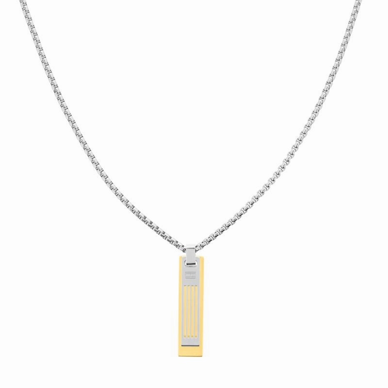 Tommy Hilfiger Logo Double Tag Mens Necklace 2790351