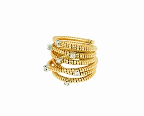 Tubogas ring with 7 diamonds