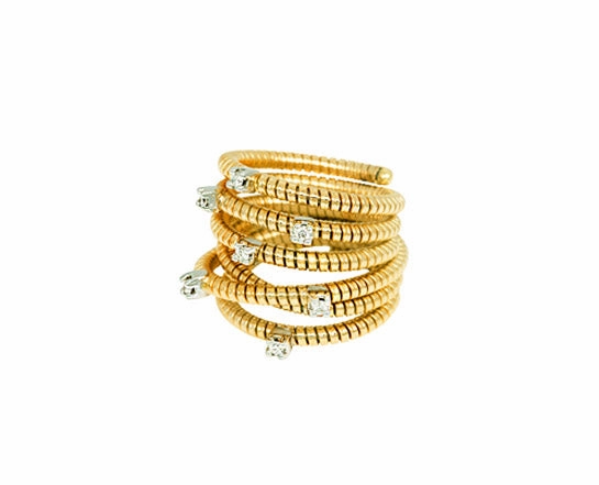Tubogas ring with 7 diamonds