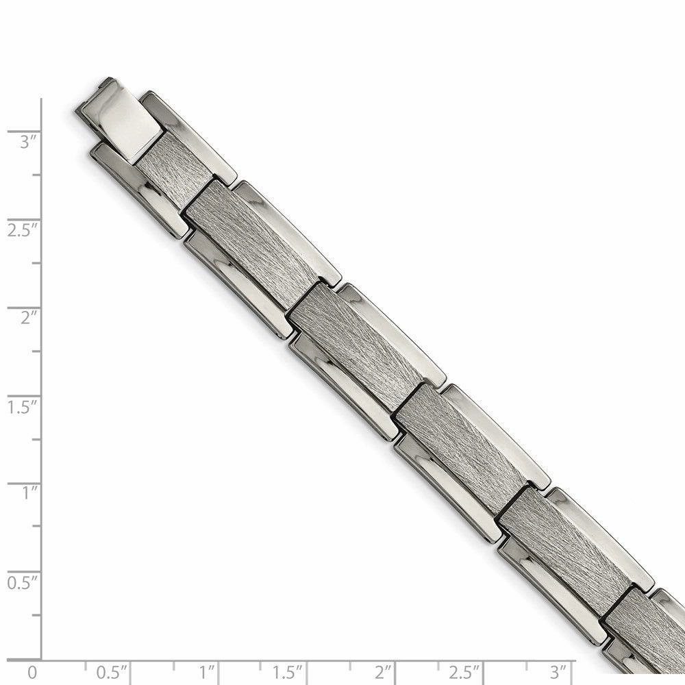 Tungsten Polished and Satin 8.25in Bracelet