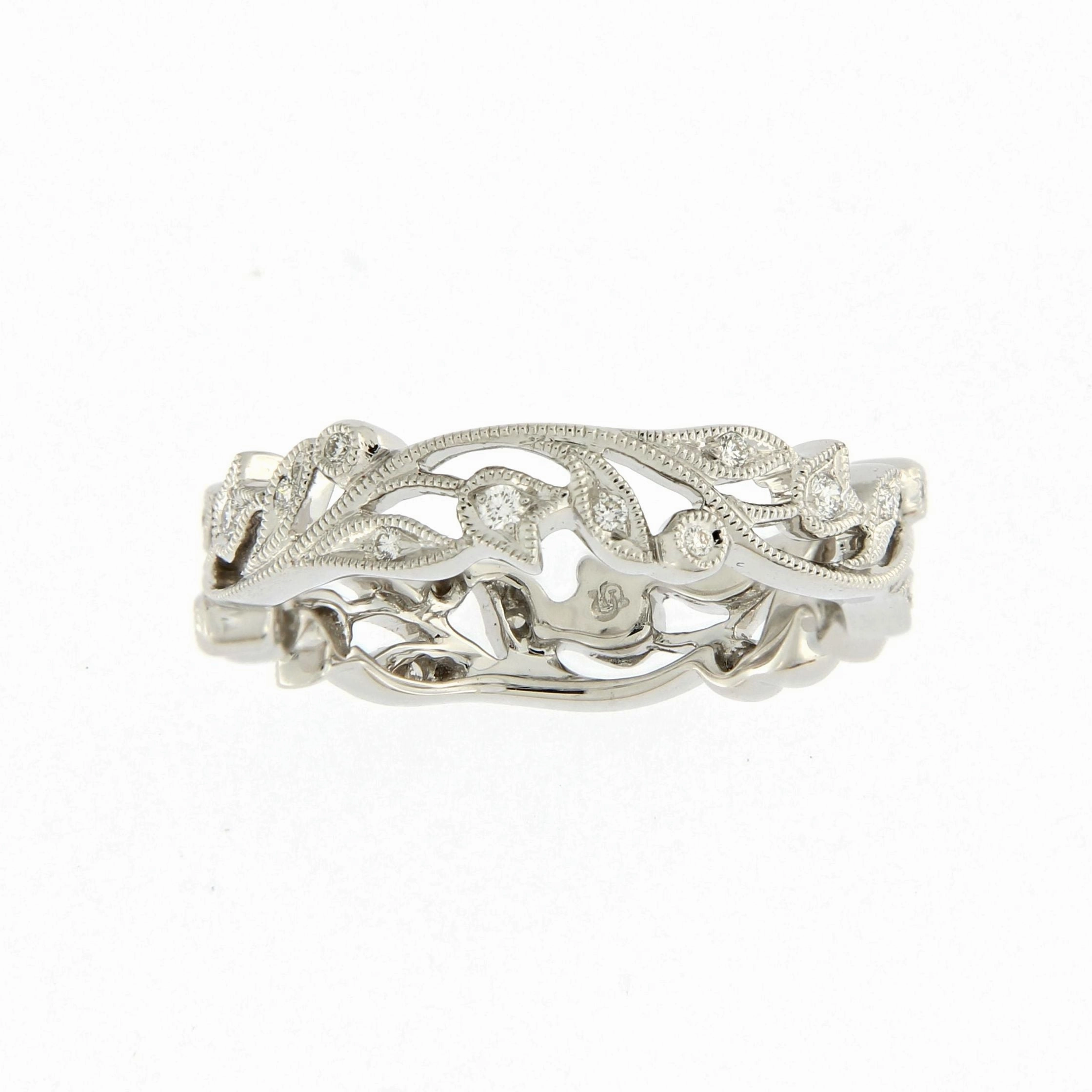 Ungar Tulip Ring 18ct White Gold & Diamond Eternity Ring