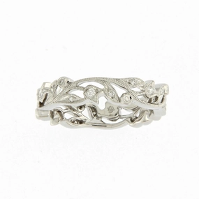 Ungar Tulip Ring 18ct White Gold & Diamond Eternity Ring