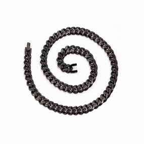 Unique & Co Black Stainless Steel Mens Necklace LAK-198
