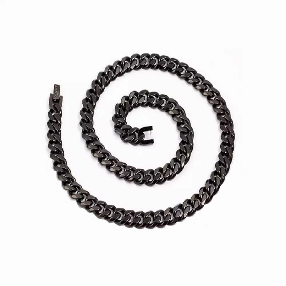 Unique & Co Black Stainless Steel Mens Necklace LAK-198