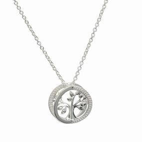 Unique & Co Sterling Silver Tree of Life Necklace MK-820