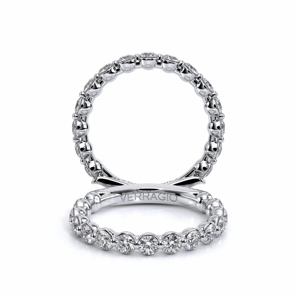 Verragio Renaissance 14k White Gold Single Prong Wedding Band