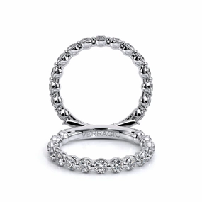 Verragio Renaissance 14k White Gold Single Prong Wedding Band