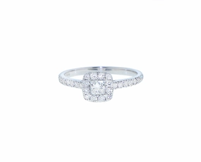 White gold and diamond ring