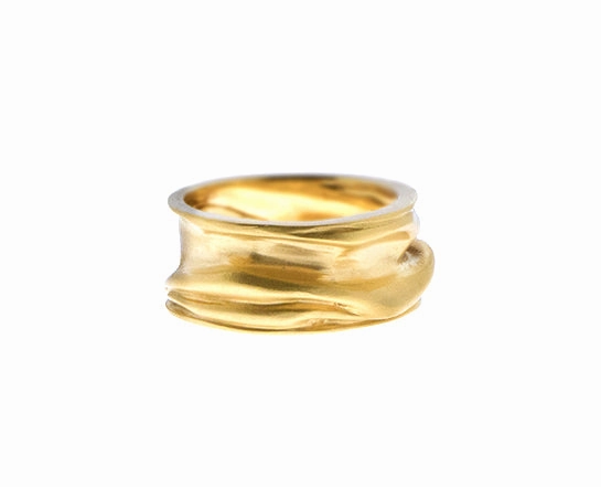 Wrinkled gold ring