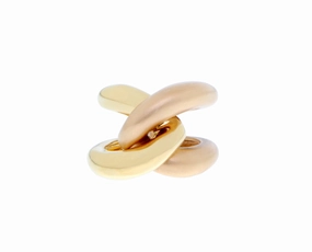 Yellow and rose gold YinYang ring