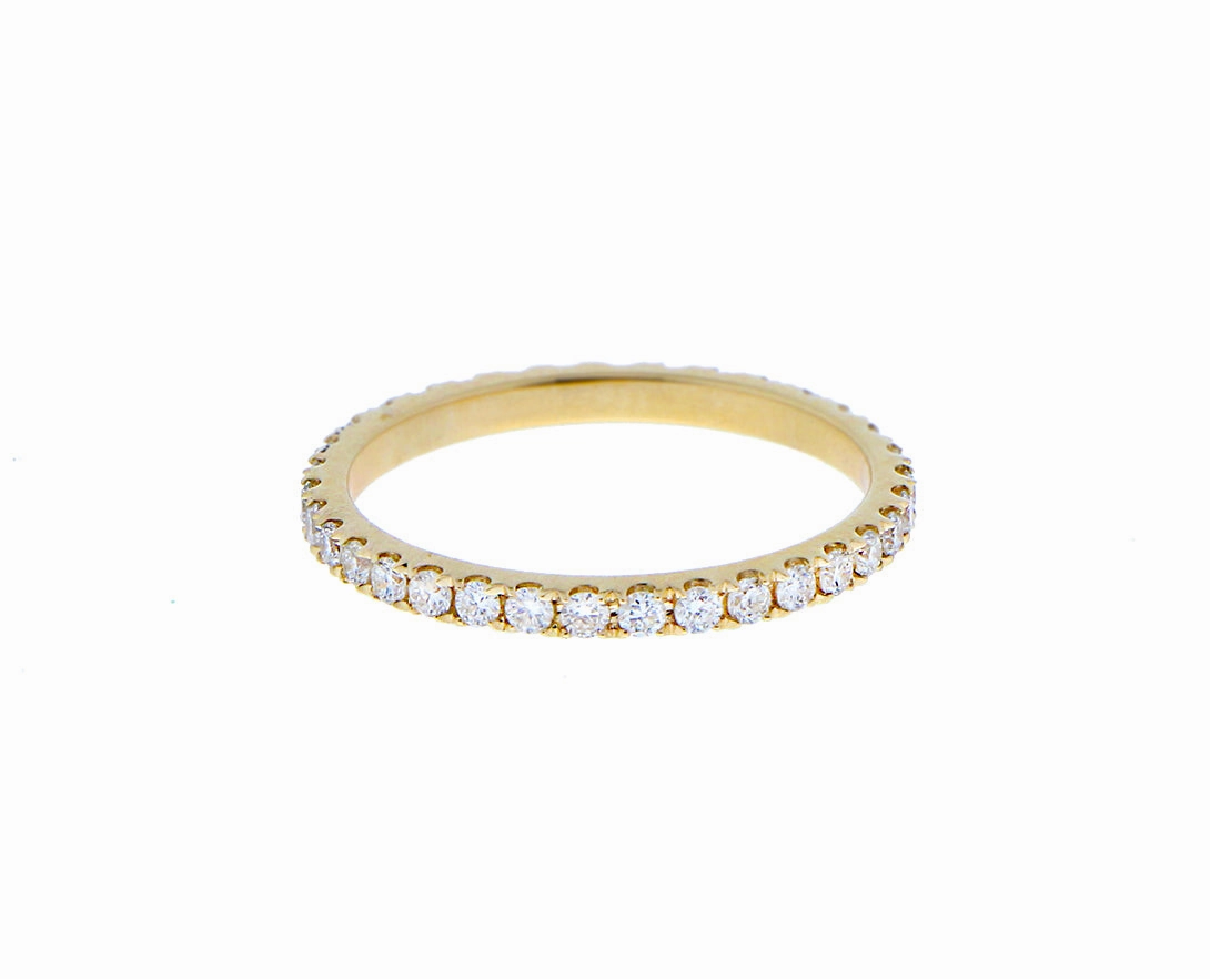 Yellow and white gold alliance ring