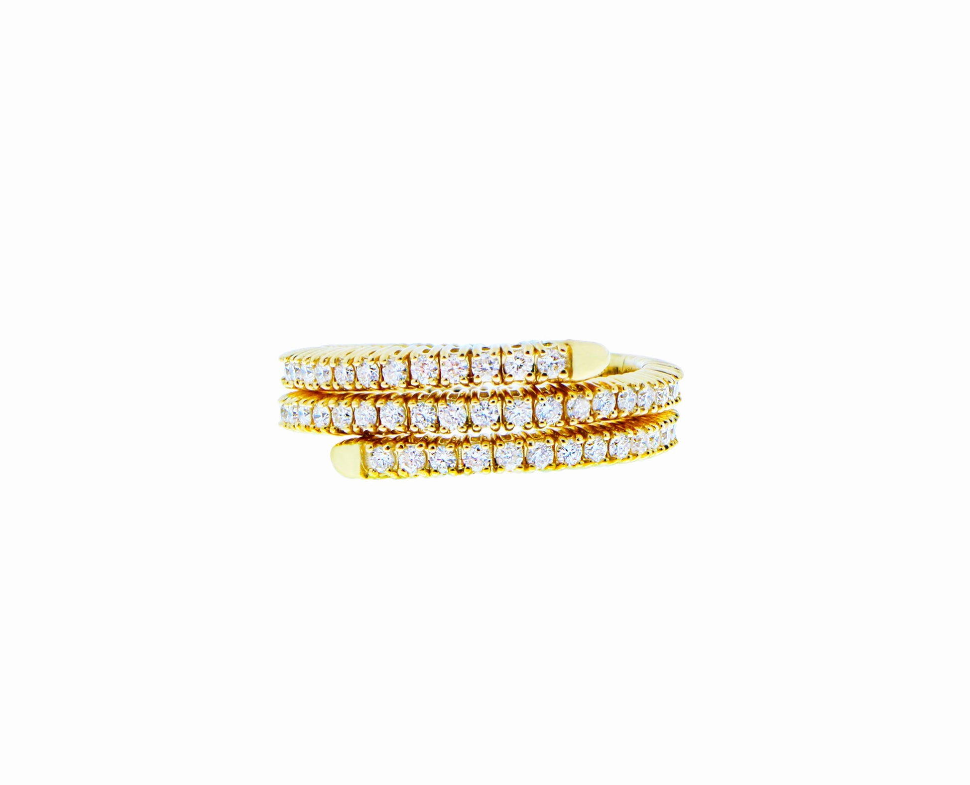 Yellow gold and diamond ring