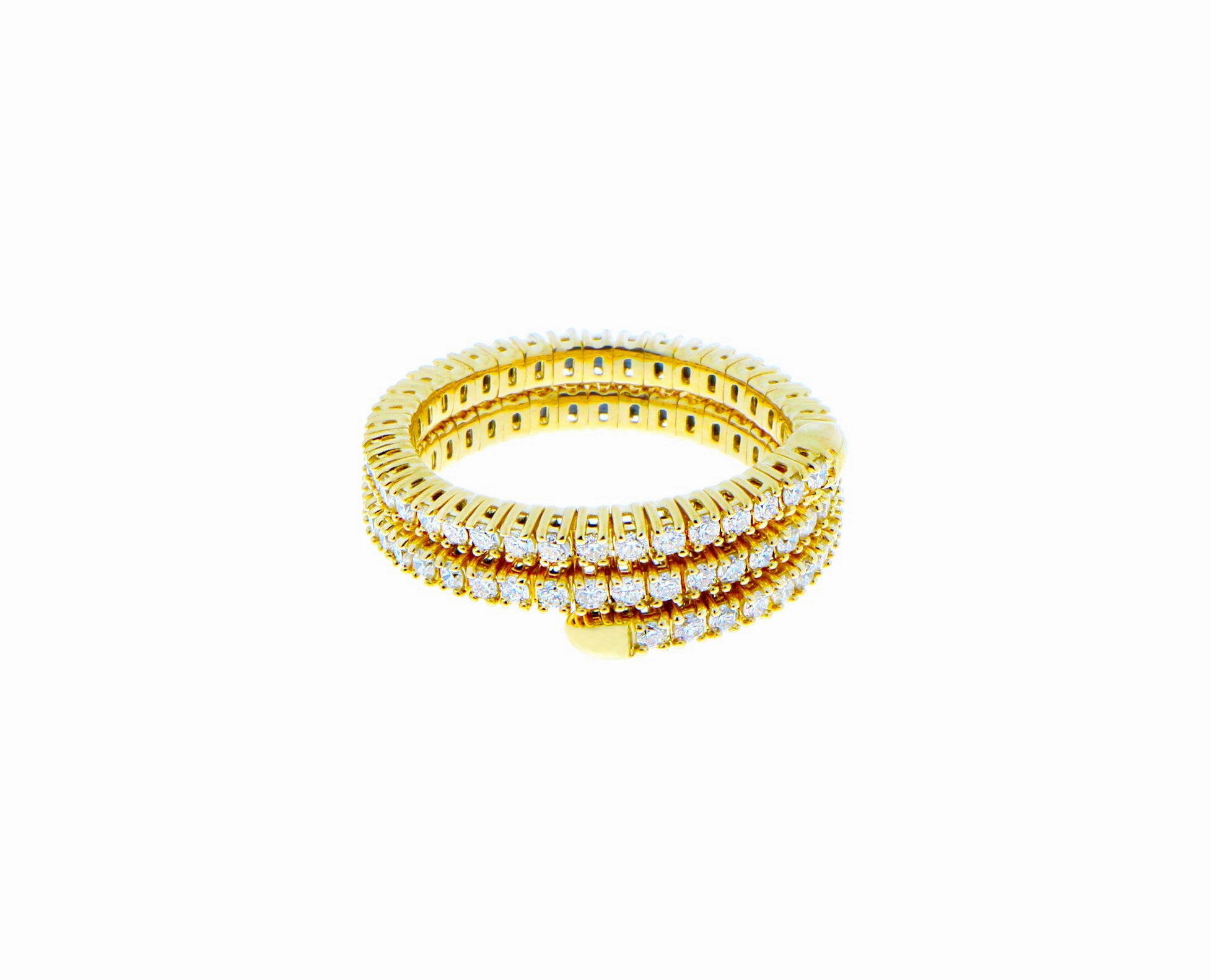 Yellow gold and diamond ring