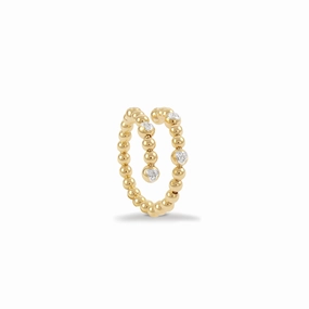 Yellow gold and diamond ring
