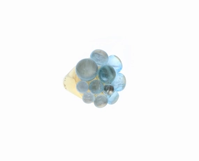 Yellow gold aquamarine Cluster Ring
