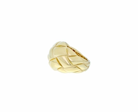 Yellow gold braided ring