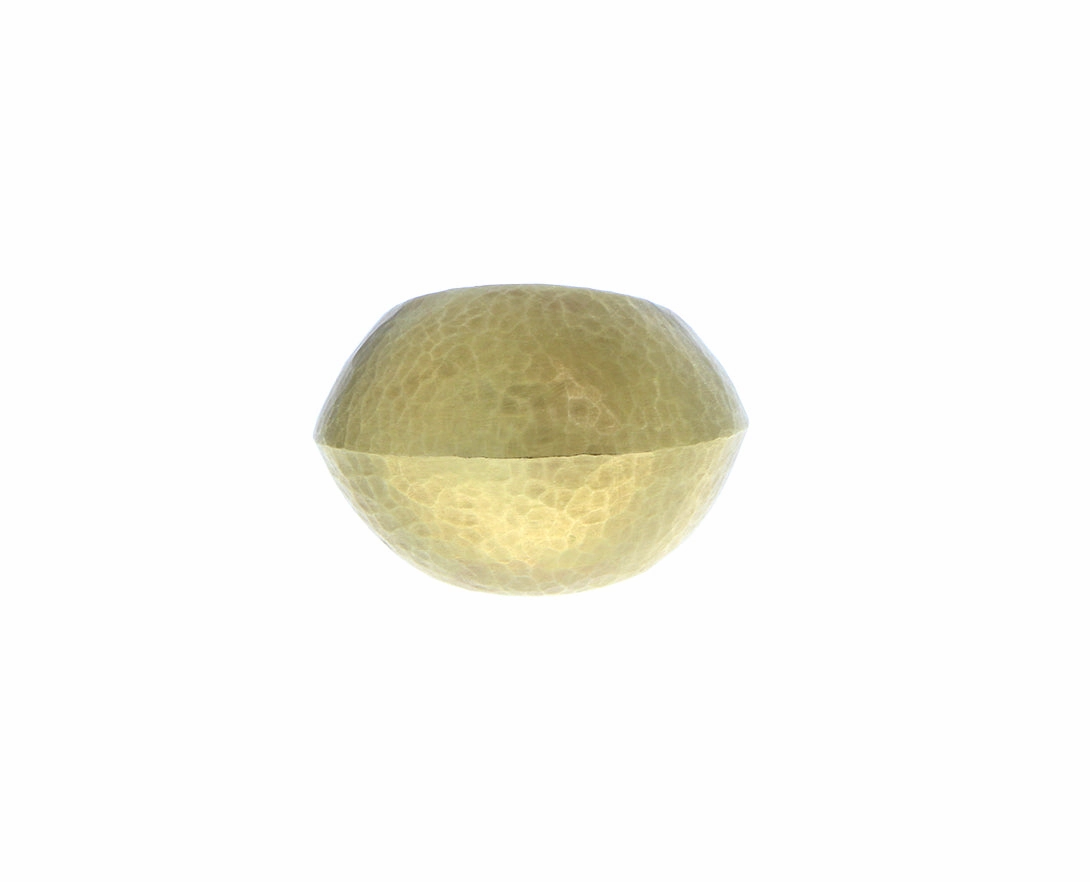 Yellow gold hammered ring