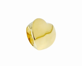 Yellow gold heart ring