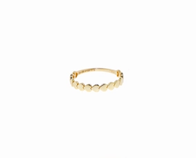 Yellow gold heart ring