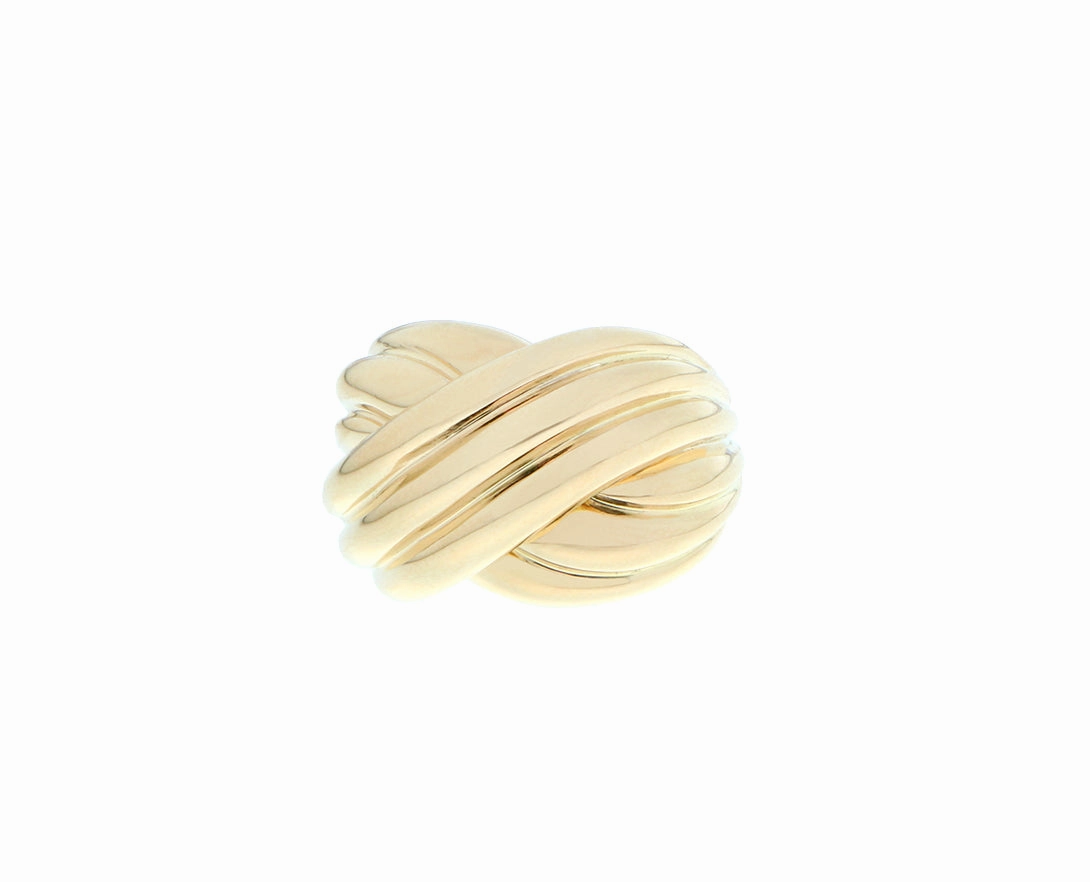 Yellow gold knot ring