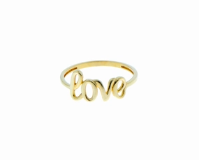 Yellow gold love ring