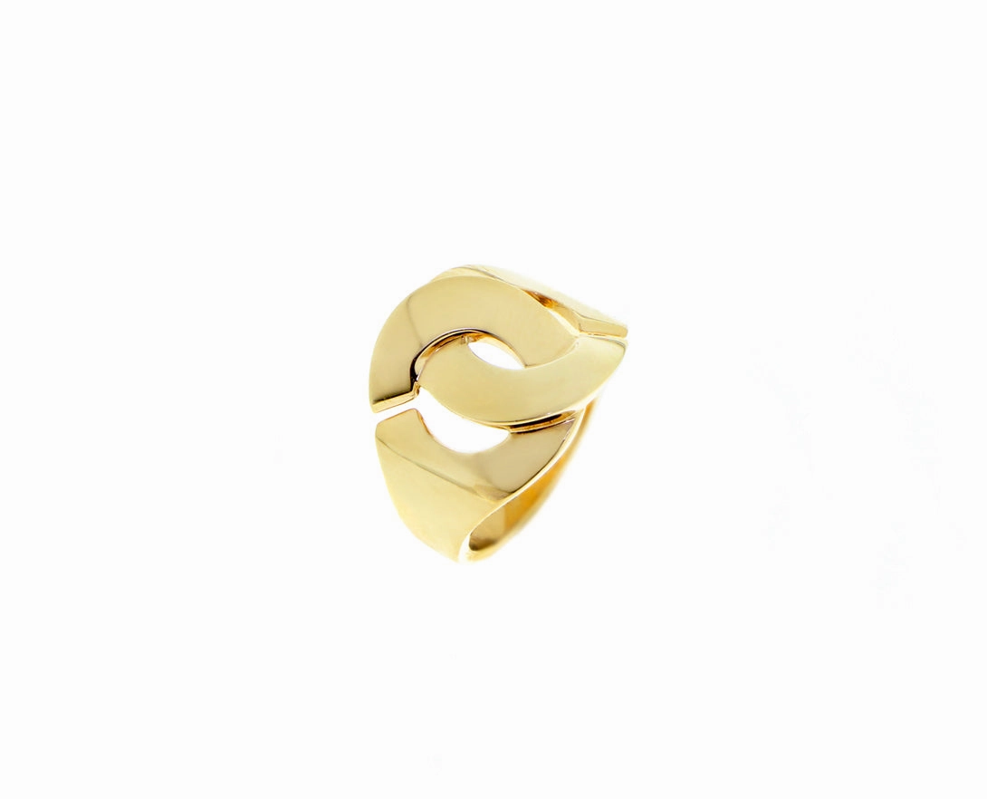 Yellow gold ring "menottes"
