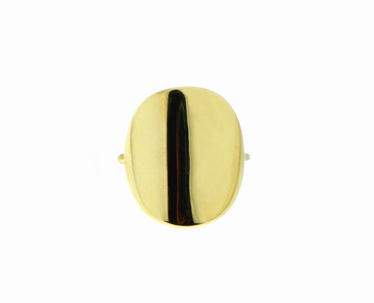 Yellow gold ring with an oval