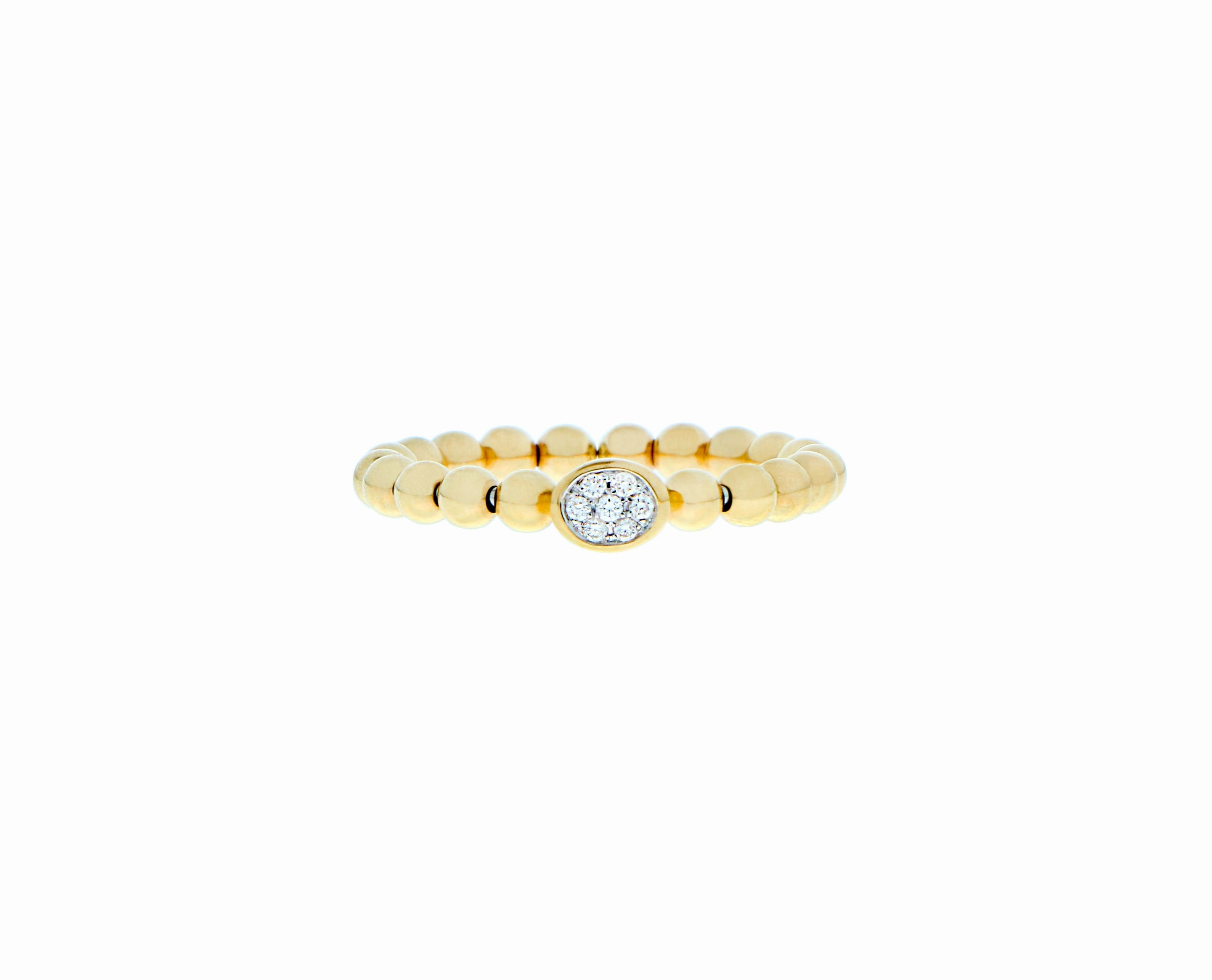 Yellow gold ring with diamond oval