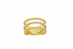 Yellow gold ring with diamonds