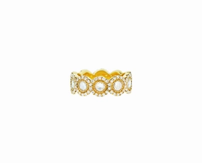 Yellow gold ring with rose cut diamonds