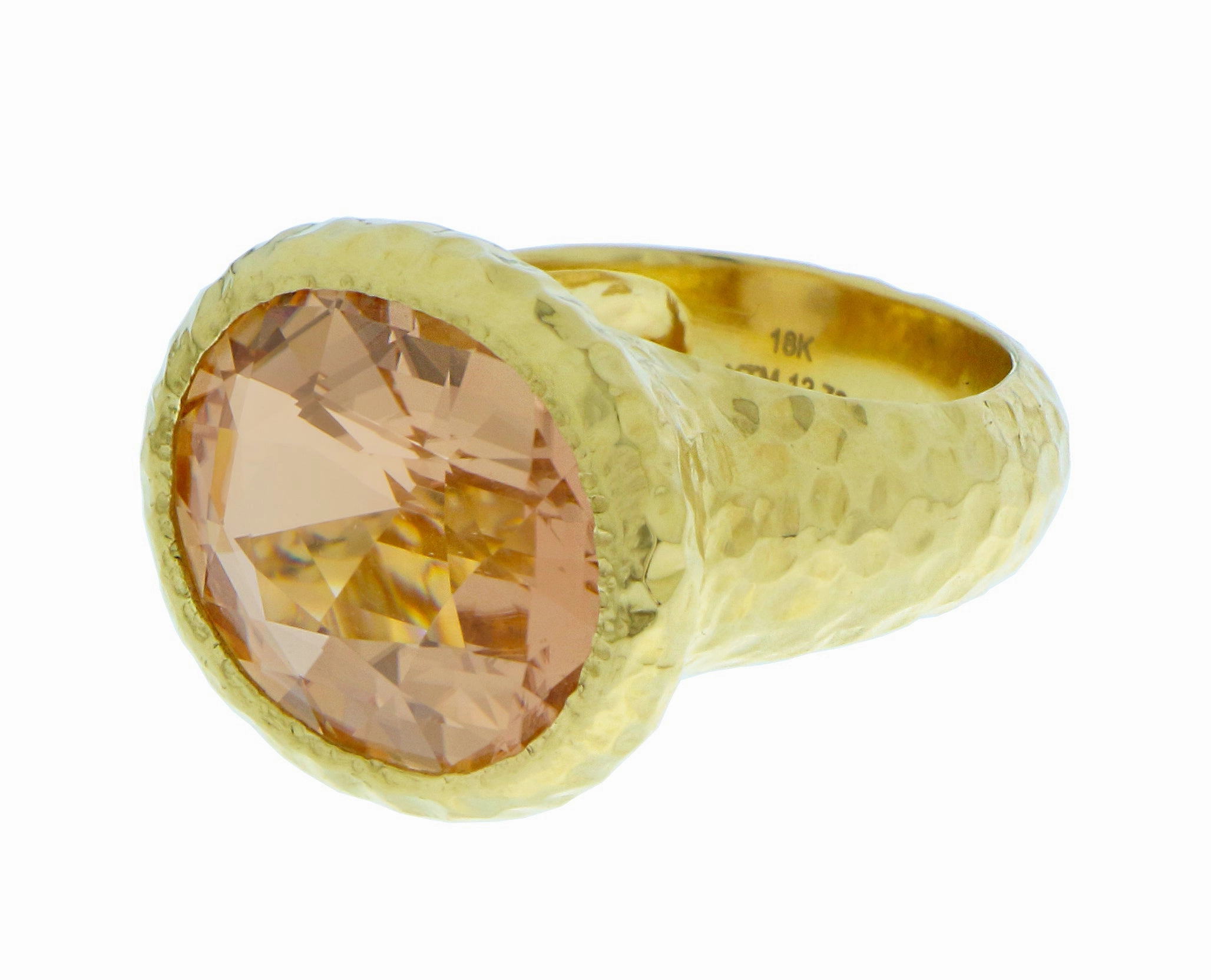 Yellow gold rings with peridot and tourmaline