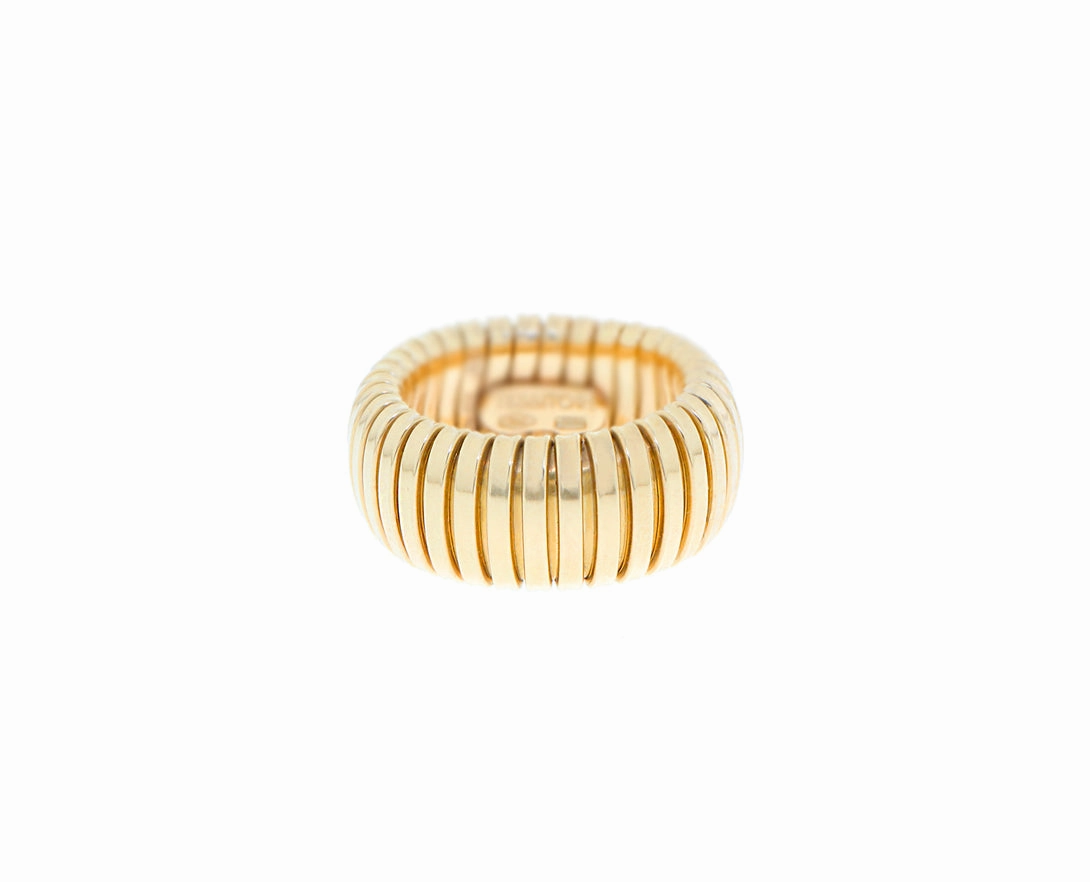 Yellow gold tubo ring