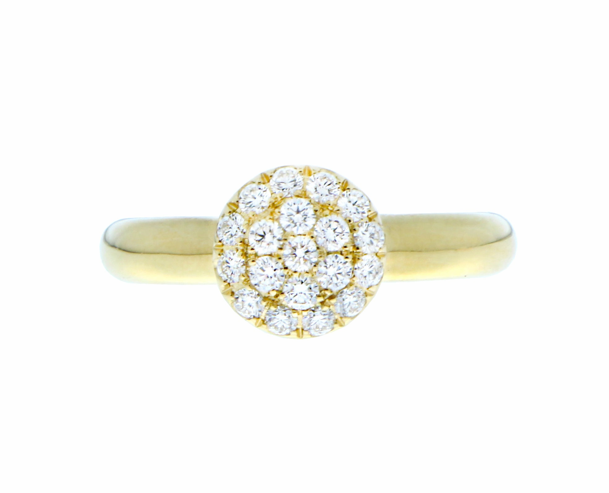 Yellow or rose gold ring with diamonds or brown diamonds