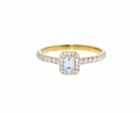 Yellow or white gold and diamond rings