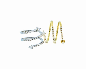 Yellow or white gold ring with diamonds
