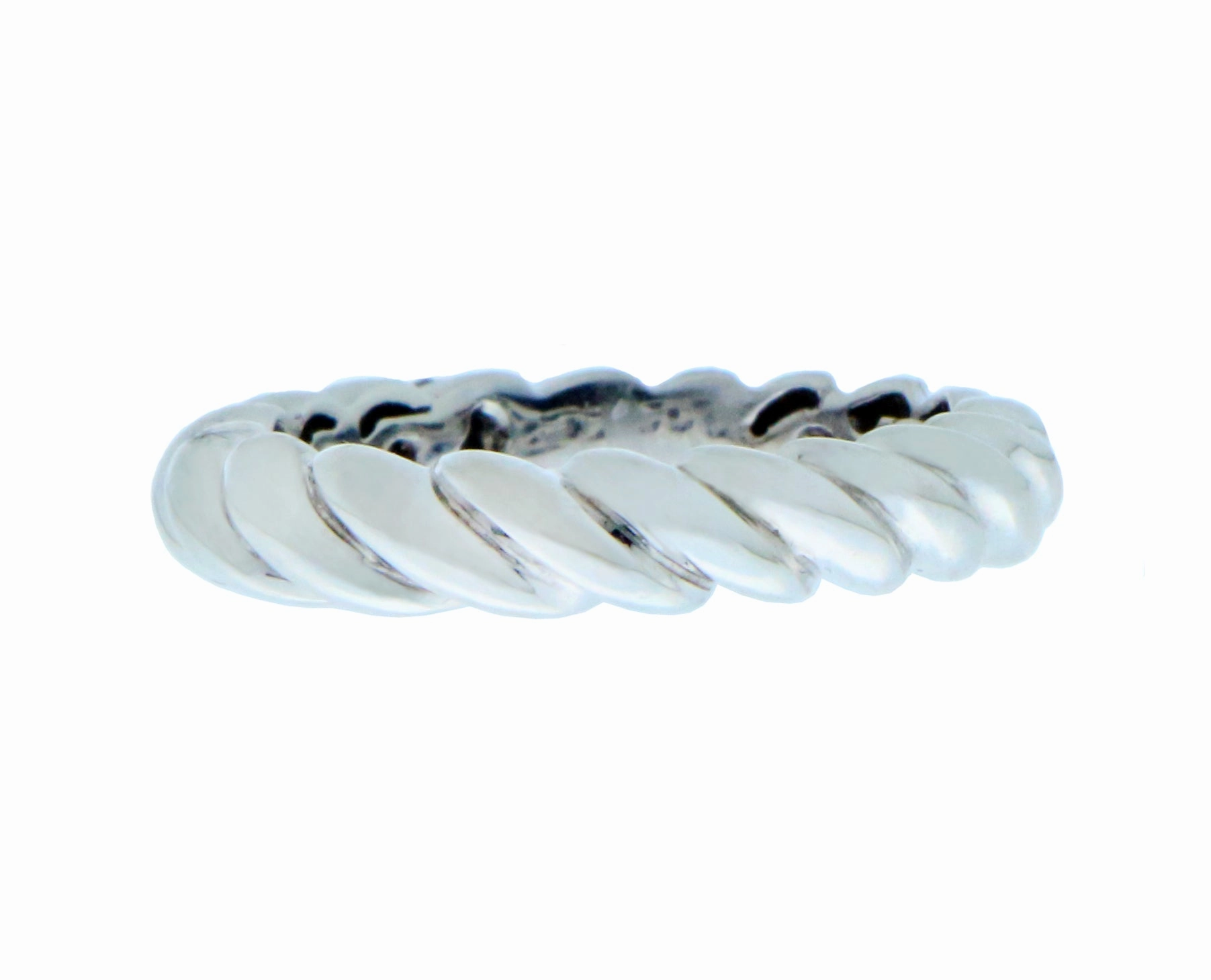 Yellow, rose and white gold twisted rings
