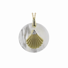 Zeghani Mother Of Pearl Necklace Zp1211