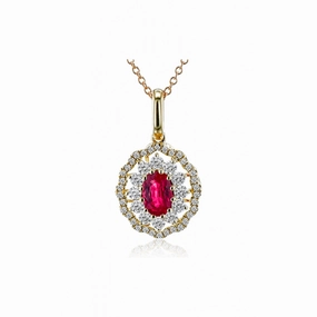 Zeghani Precious Stones Necklace Zp1037-R