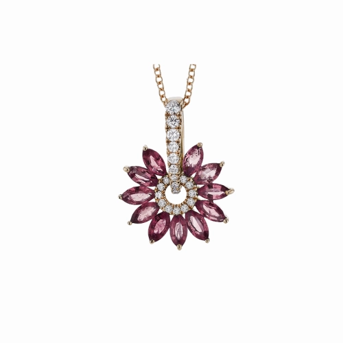Zeghani Precious Stones Necklace Zp1275-r